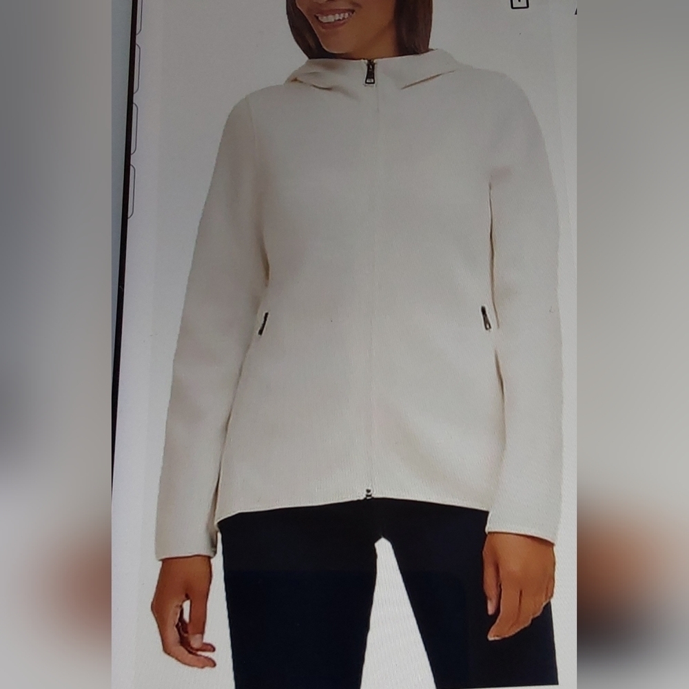 ANDREW  MARC NWT HOODED  IVORY JACKET WOMEN'S ‎ LARGE